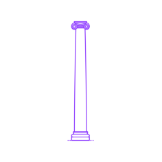 Buildings Stone Columns Greek Ionic Smooth Medium Outline Svg File, Free Vectors File